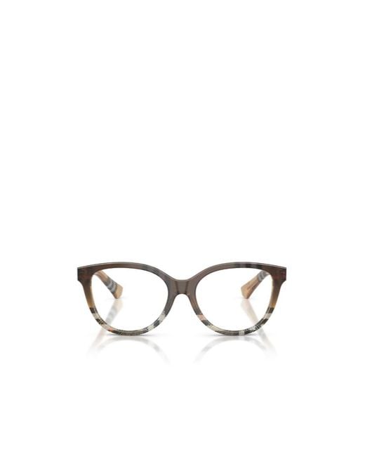 Burberry White Eyewear Cat-Eye Glasses