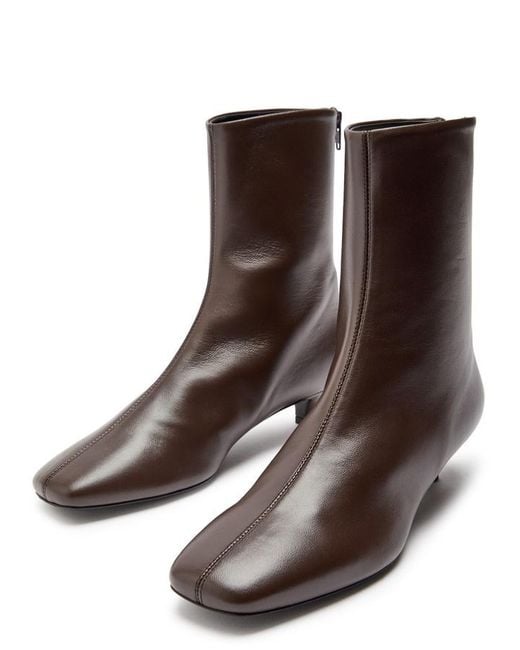 Totême Brown 30 Nappa Leather Ankle Boots
