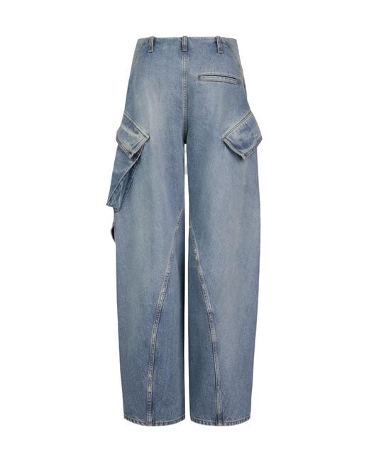 Alaïa Blue Denim Cargo Pants