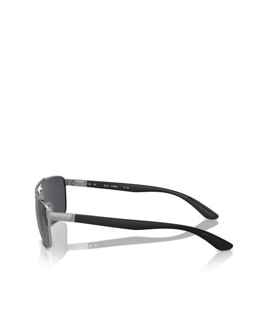 Ray-Ban White Rb3737 Rectangle-Frame Sunglasses for men