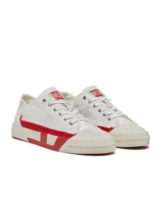 DIESEL White S-D-Verse Low Ii Sports Shoes for men