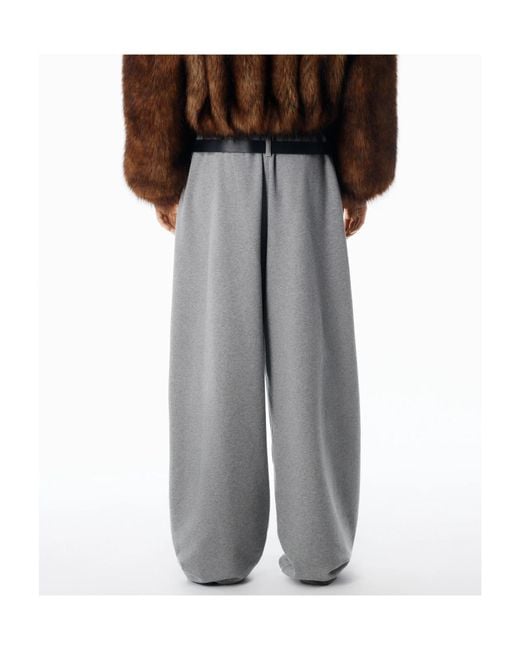 Alexander Wang Gray Belt-Detail Track Pants