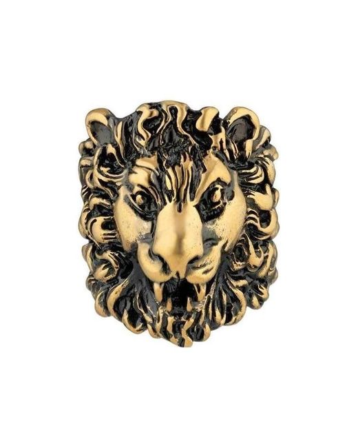 Gucci White Ring With Lion Head