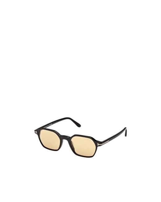 Tom Ford Metallic Eyewear Geometric Frame Sunglasses