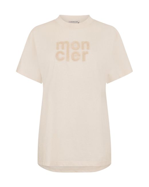 Moncler White Crew Neck Short Sleeve