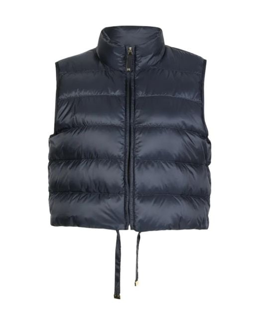 Max Mara Blue Quilted Vest