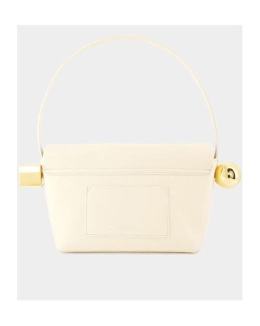 Jacquemus Natural Le Rond Carré Logo Detailed Shoulder Bag