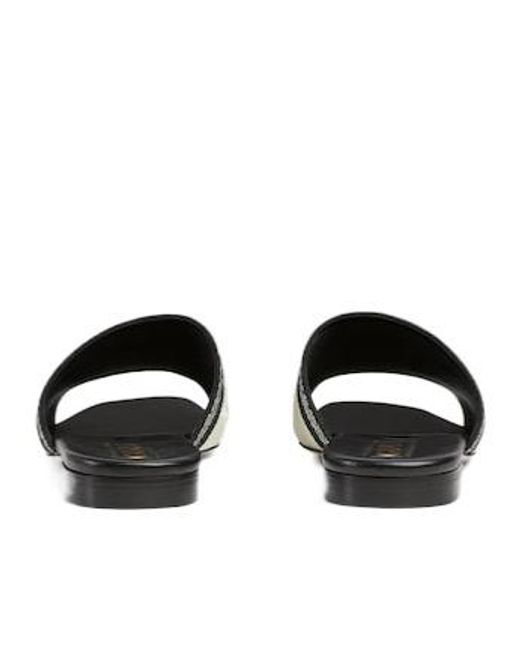 Gucci Black Slide Sandal With Web, Fabric