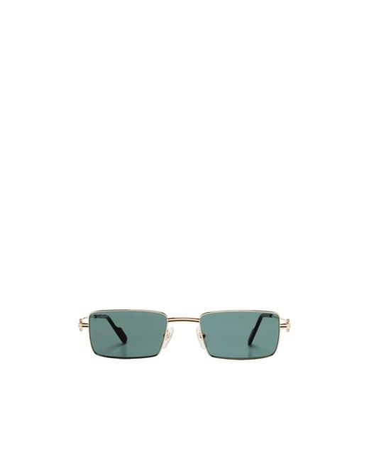 Cartier Green Rectangular Frame Sunglasses for men