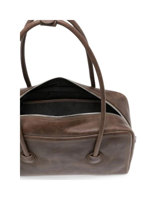 MARGE SHERWOOD Brown Double-Handle Handbag