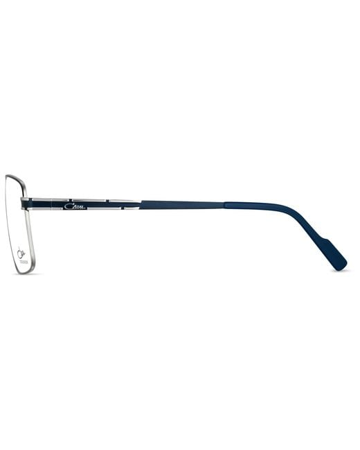 Cazal White Rectangular Frame Glasses for men