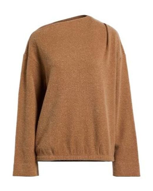Max Mara Brown Solid Fleece Top