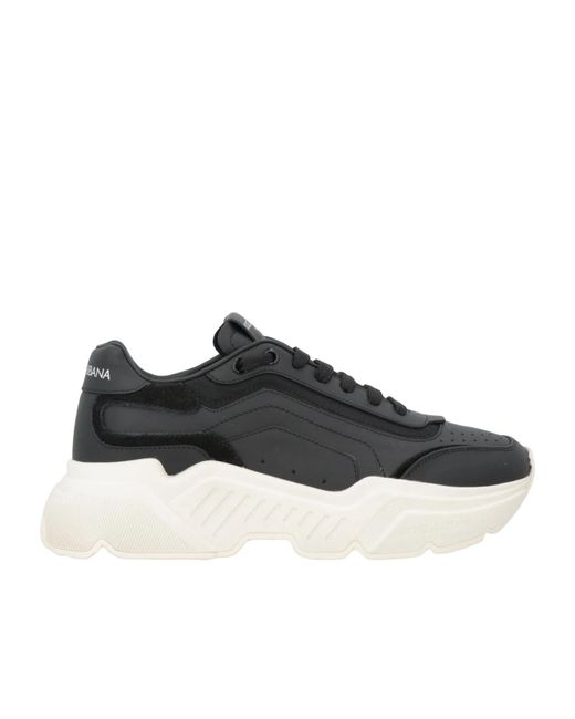 Dolce & Gabbana Black Solid Color Sneakers