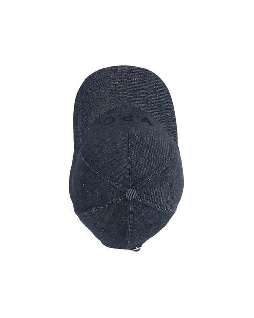 A.P.C. Blue Logo Printed Baseball Cap for men