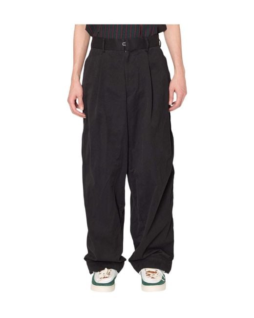 Kolor Black Casual Trousers With Belt Loops for men