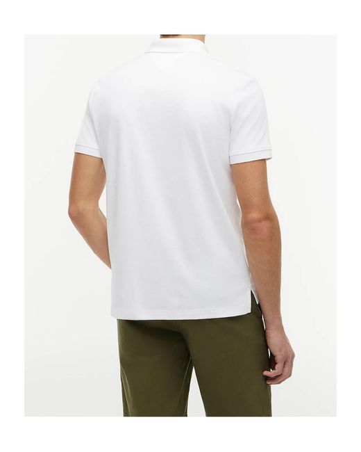 Tommy Hilfiger White Regular Fit Fluid Cotton Polo Shirt for men