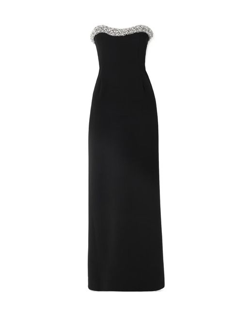 Jonathan Simkhai Black Riona Embellished-Bustier Dress