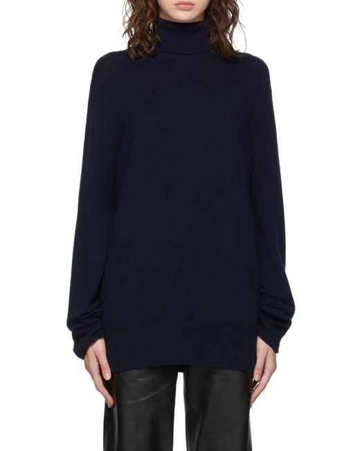 The Row Blue Stepny Roll-Neck Jumper