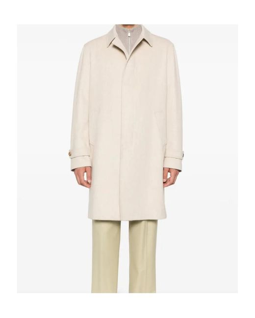 Lardini Natural Virgin-Wool Coat for men