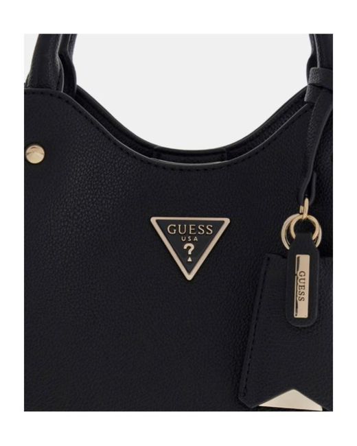 Guess Black Meridian Logo Handbag