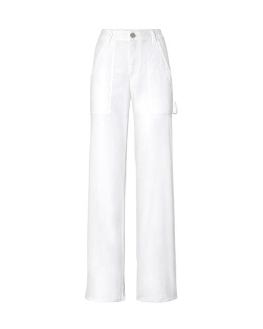 Jacob Cohen White Patch-Pocket Trousers
