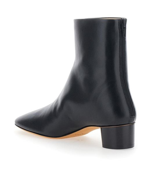 Le Monde Beryl Black Carole Block Heel Ankle Boots