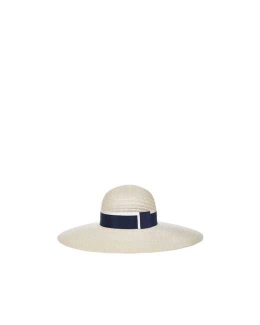 Maison Michel White Logo Plaque Blanche Hat