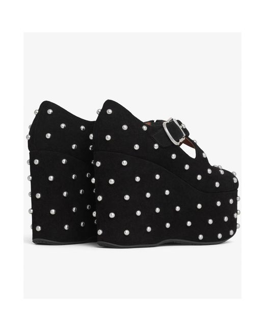 Alaïa Black Rivet Wedges
