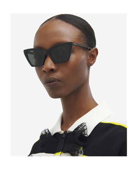 McQueen Multicolor Eyewear Spike Geometric Cat-Eye Frame Sunglasses