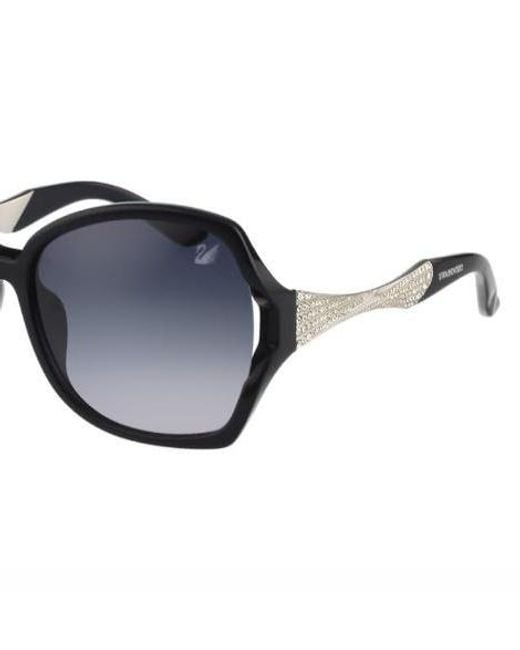 Swarovski Blue Polygonal Sunglasses