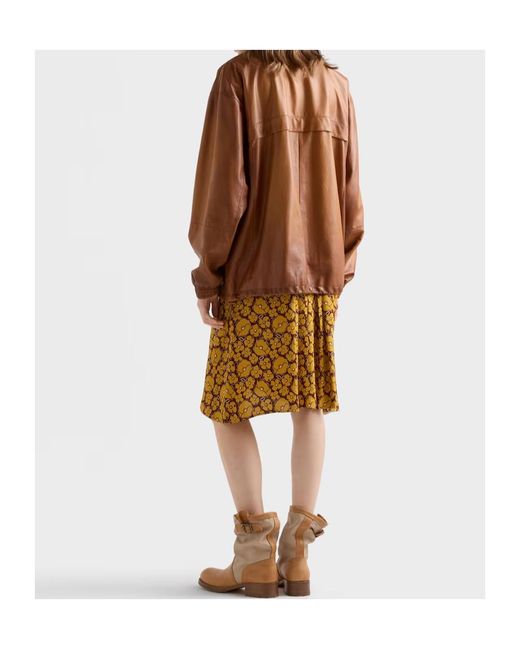 Prada Brown Nappa Leather Jacket
