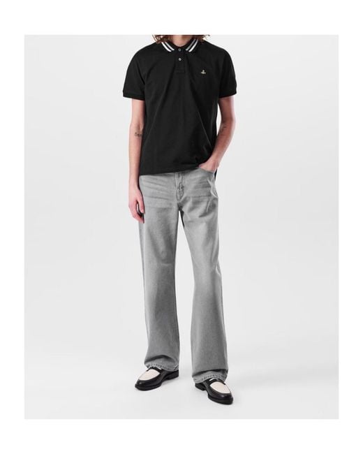 Vivienne Westwood Black Classic Short-Sleeved Polo Shirt for men