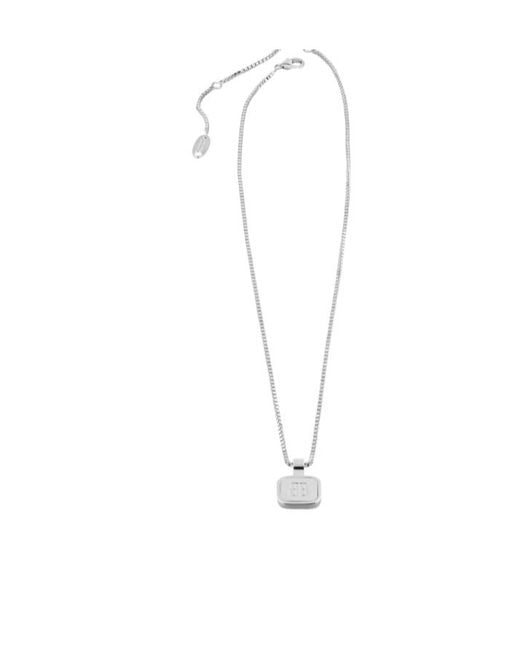 Balenciaga White Nano Square Long Necklace for men