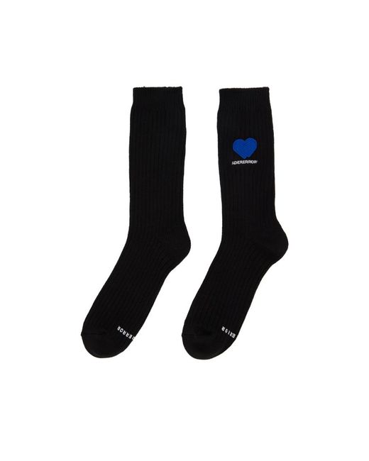 Adererror Black Knitted Inlaid Socks for men