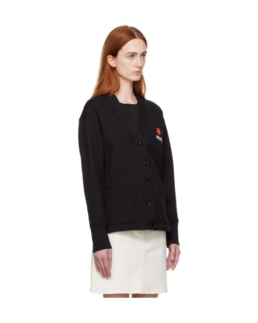 KENZO Black Boke Flower Buttoned Cardigan