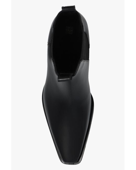 Totême Black Totême The City Pointed-Toe Chelsea Boot