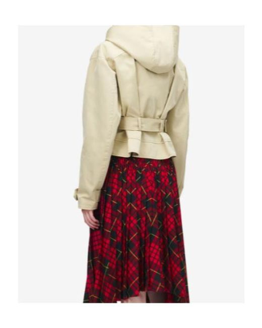 McQueen Red Belted Peplum Jacket