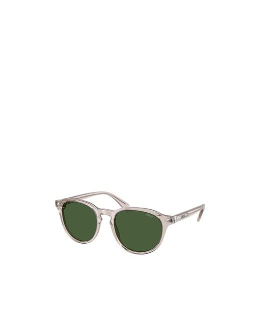 Polo Ralph Lauren Green Eyewear Round Frame Sunglasses for men