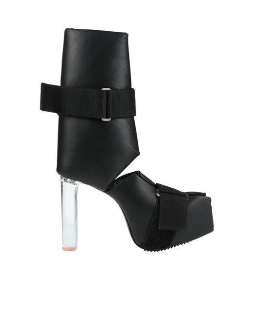 Rick Owens Black Stylish And Simple Platform Leather Boots