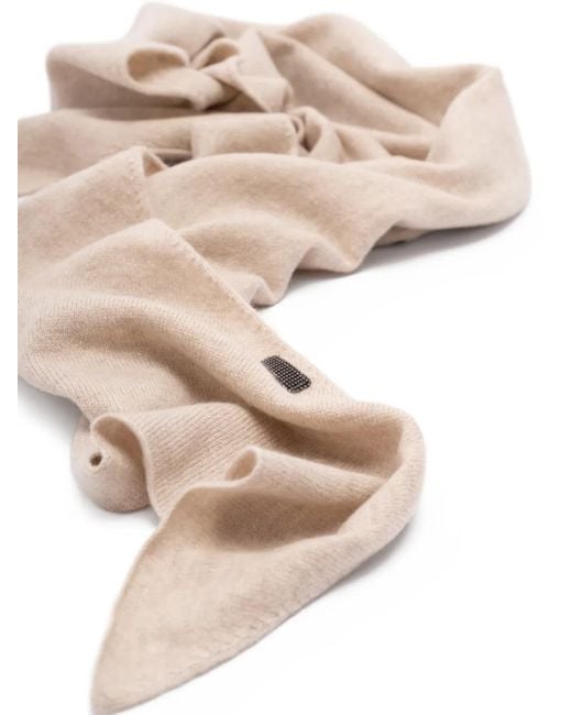 Brunello Cucinelli Natural Triangular Scarf