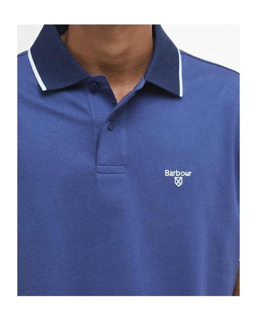 Barbour Blue Cornsay Short-Sleeved Polo Shirt for men