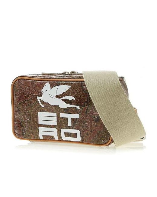 Etro Brown Logo Shoulder Bag