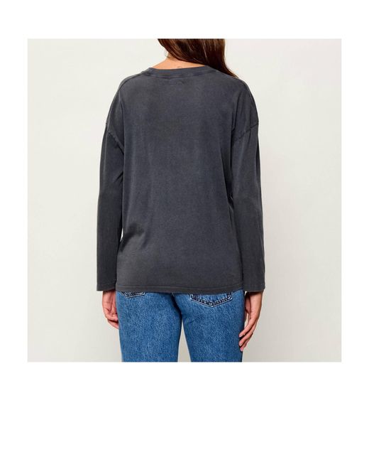 Anine Bing Blue Long-Sleeved T-Shirt