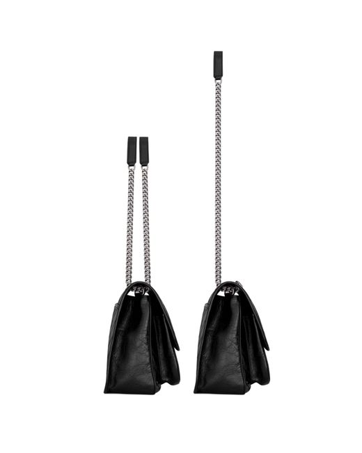 Saint Laurent Black Niki Chain-Link Medium Shoulder Bag