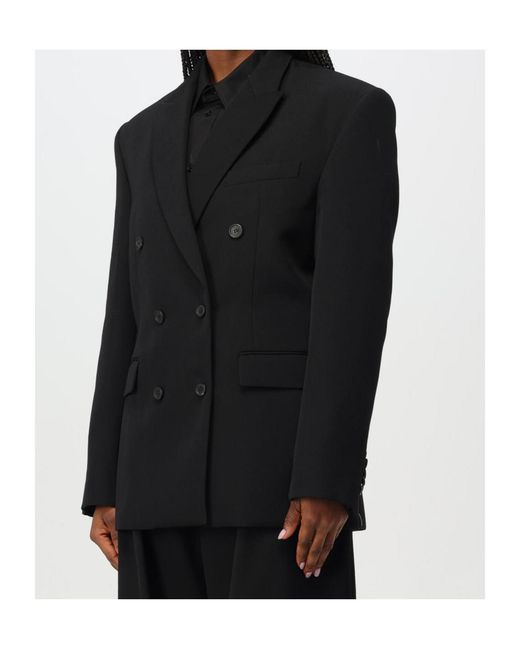 Wardrobe NYC Black Double-Breasted Wool Blazer