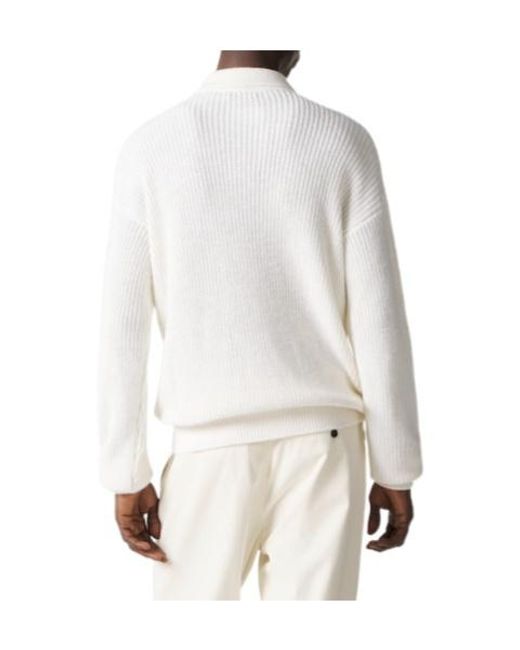 Ralph Lauren White Lightweight Knit Sweater for men