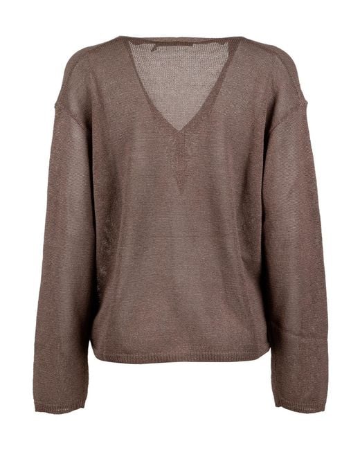 Seventy Brown Long-Sleeved Knitted Cardigan