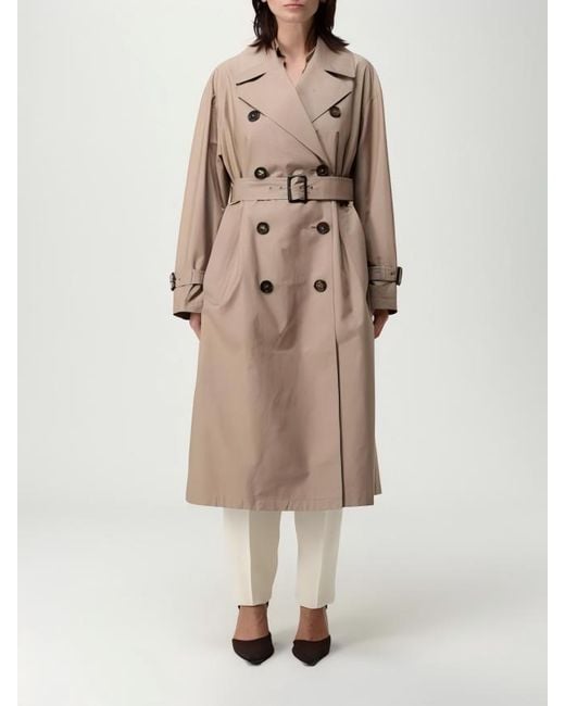 Max Mara Natural The Cube Fiorito Double-Breasted Belted Coat