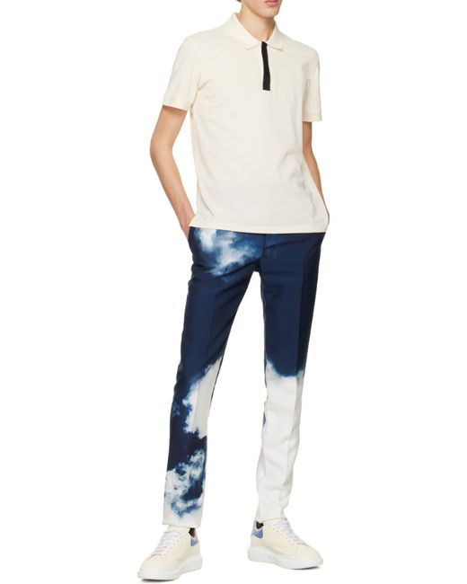 McQueen Blue Oversized Lace-Up Sneakers for men