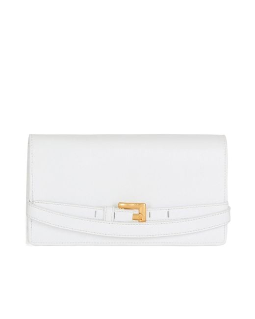 Balmain White Shuffle Chain Linked Wallet